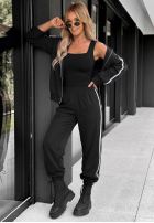Sweat Set Sweatshirt i Hose z lampasem Unbelievable Schokoladenbraun