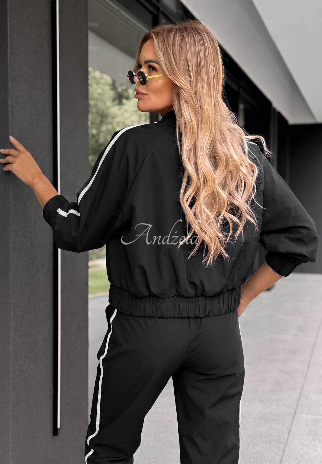 Set Jacke und Hose mit Streifen aus Baumwolle Unbelievable Schwarz