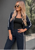 Sweat Set Sweatshirt i Hose z lampasem Unbelievable Schokoladenbraun
