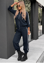 Sweat Set Sweatshirt i Hose z lampasem Unbelievable Schokoladenbraun