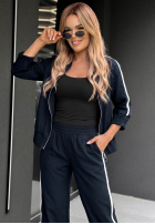 Sweat Set Sweatshirt i Hose z lampasem Unbelievable Schokoladenbraun