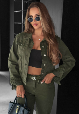 Jeansjacke More Than Ever Khaki