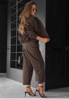 Jeans Jacke bomberka z kieszeniami Dream Away Schokoladenbraun