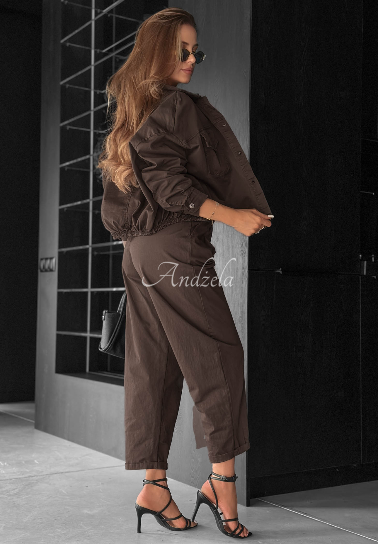Bomberjacke aus Baumwolle mit Taschen Dream Away Schokoladenbraun
