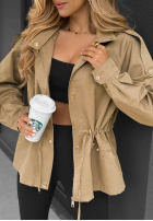 Lekka Jacke parka z kapturem Street Glow Beige
