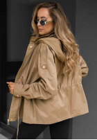 Lekka Jacke parka z kapturem Street Glow Beige