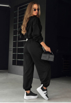 Sweat Set rozpinana Sweatshirt i Hose Comfort Club Schwarz