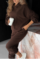 Sztruksowy Set Sweatshirt i Hose Quiet Confidence Schokoladenbraun