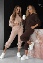 Sztruksowy Set Sweatshirt i Hose Quiet Confidence Schokoladenbraun