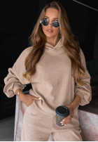 Sztruksowy Set Sweatshirt i Hose Quiet Confidence Schokoladenbraun