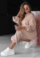 Sztruksowy Set Sweatshirt i Hose Quiet Confidence Schokoladenbraun