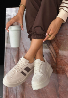 zamszowe Sportschuhe na platformie City Motion Schokoladenbraun