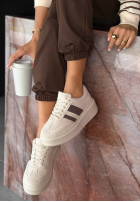 zamszowe Sportschuhe na platformie City Motion Schokoladenbraun