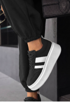 Wildleder Sneakers Start With Forever Schwarz