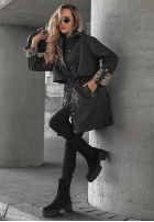 Jacke parka z kapturem Uniquely Smart Schwarz
