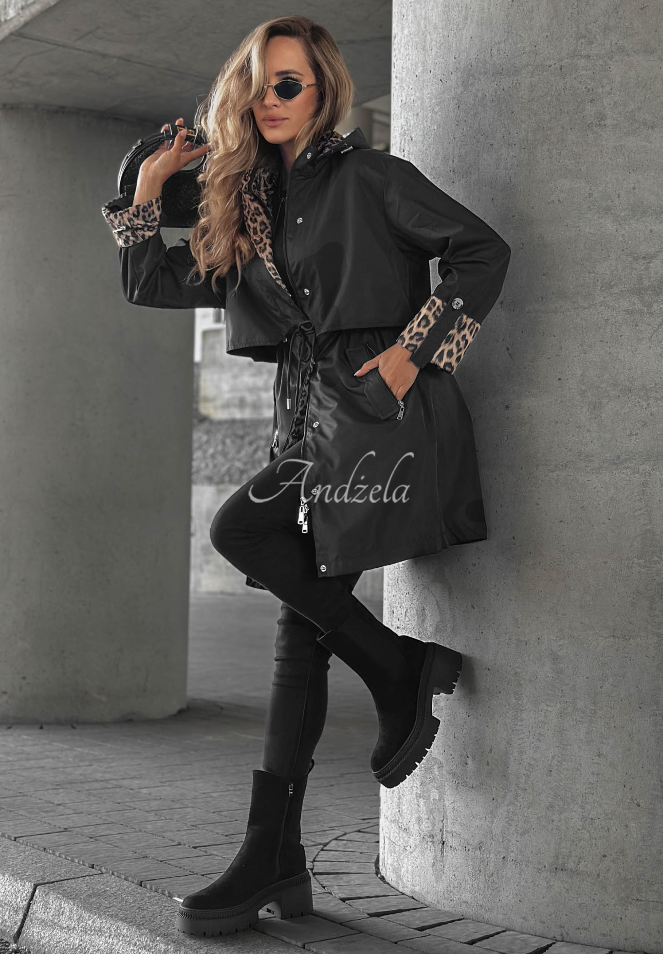 Parkajacke mit Kapuze Uniquely Smart Schwarz