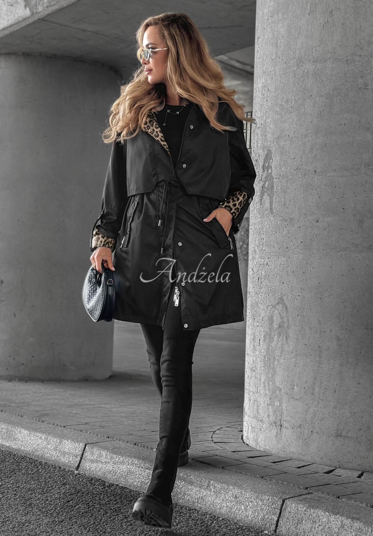 Parkajacke mit Kapuze Uniquely Smart Schwarz