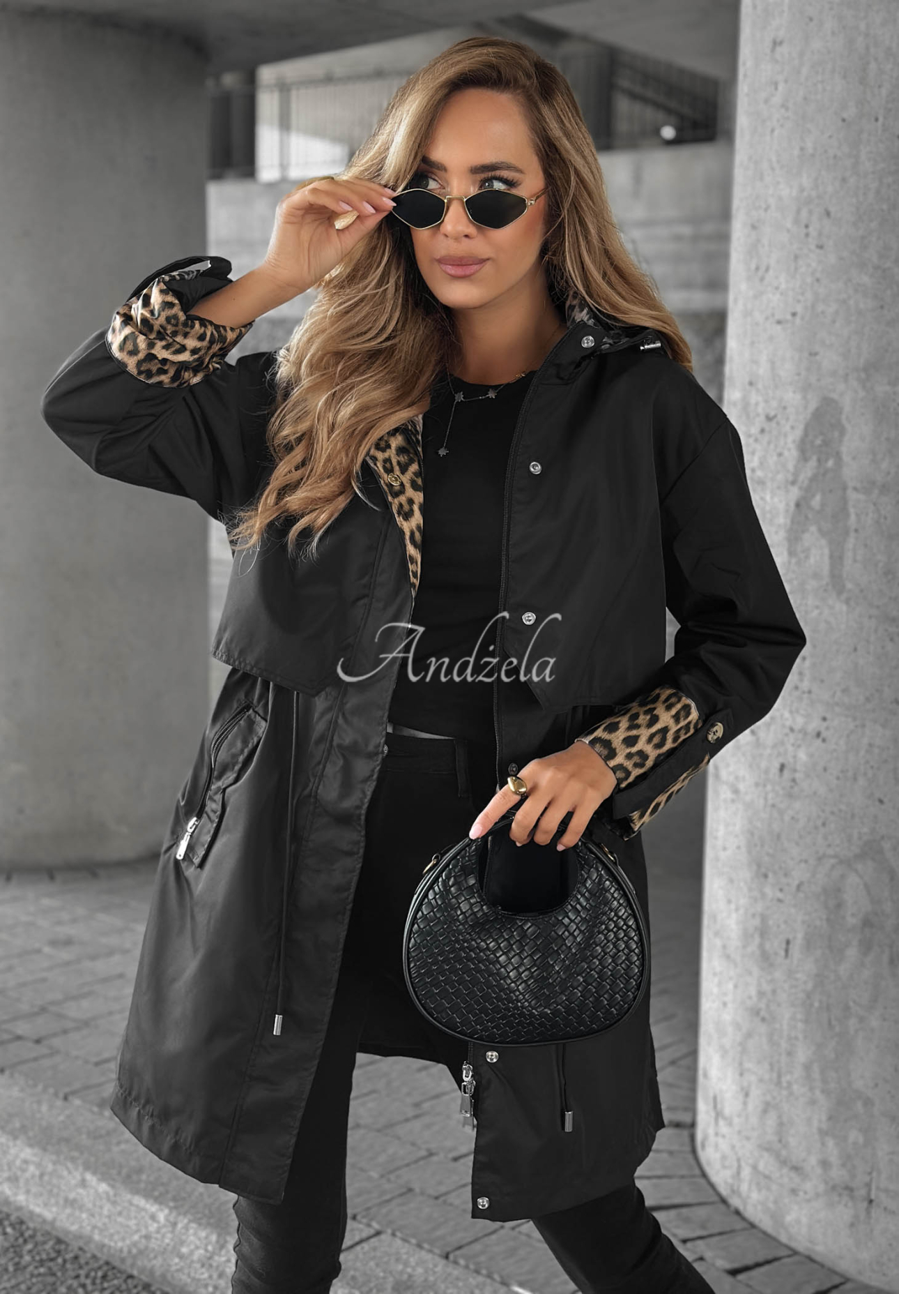 Parkajacke mit Kapuze Uniquely Smart Schwarz