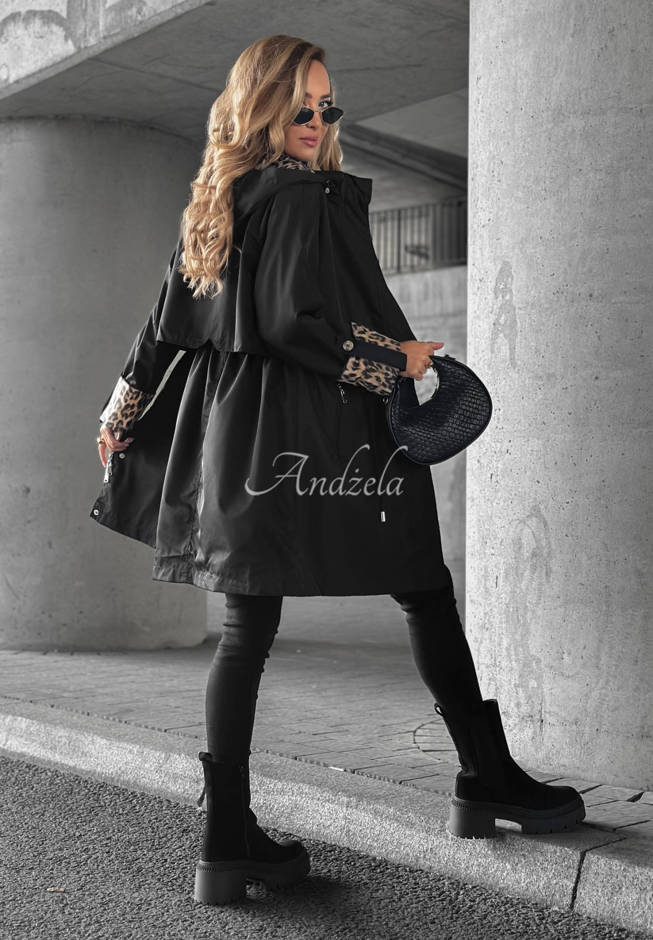 Parkajacke mit Kapuze Uniquely Smart Schwarz