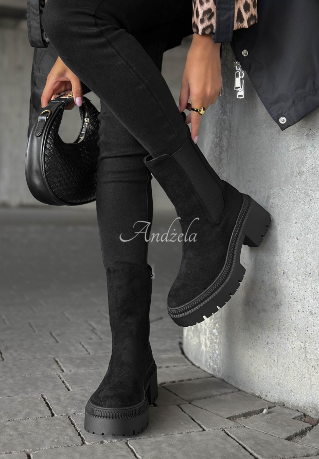 Stiefeletten aus Wildlederimitat Maple Trail Schwarz