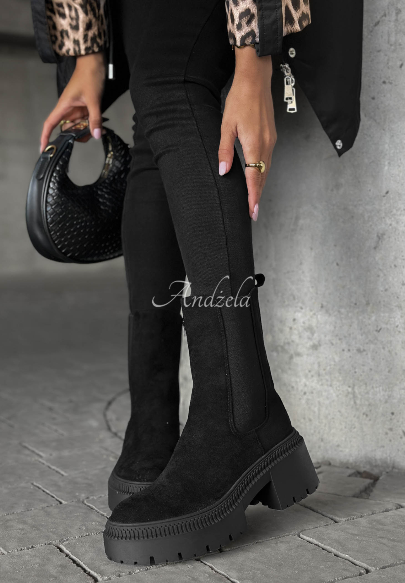Stiefeletten aus Wildlederimitat Maple Trail Schwarz