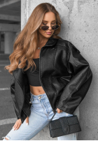 Skórzana  Jacke ze ściągaczem Amber Mood Olivgrün