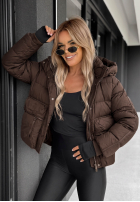 Puchowa pikowana Jacke z kapturem North Meadow Schwarz