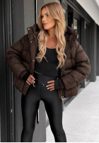 Puchowa pikowana Jacke z kapturem North Meadow Schwarz