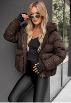 Puchowa pikowana Jacke z kapturem North Meadow Schwarz