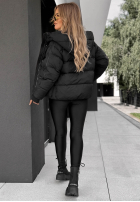 Puchowa pikowana Jacke z kapturem North Meadow Schwarz