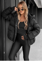 Puchowa pikowana Jacke z kapturem North Meadow Schwarz