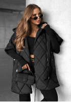 Pikowana Weste oversize Daily Comfort Schwarz