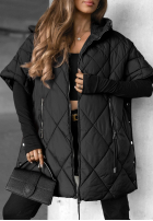 Pikowana Weste oversize Daily Comfort Schwarz