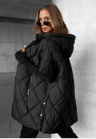 Pikowana Weste oversize Daily Comfort Schwarz