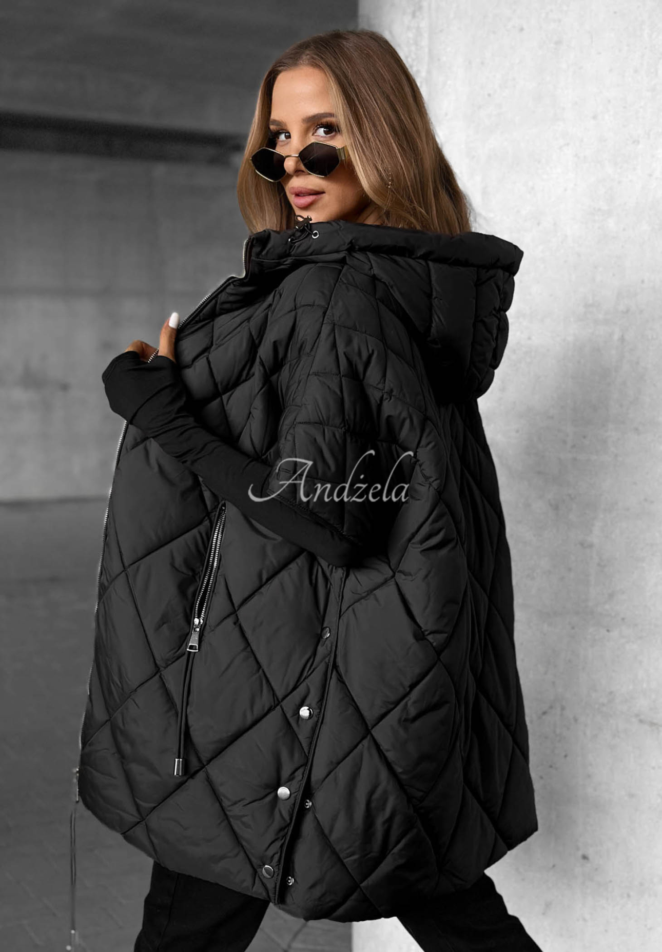 Oversize-Steppweste Daily Comfort Schwarz