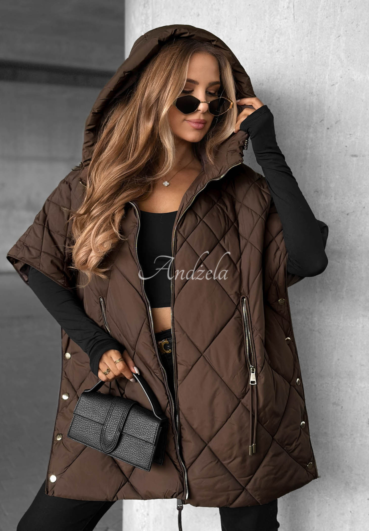 Oversize-Steppweste Daily Comfort Schokoladenbraun