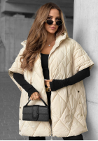 Pikowana Weste oversize Daily Comfort Schwarz