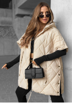 Pikowana Weste oversize Daily Comfort Schwarz