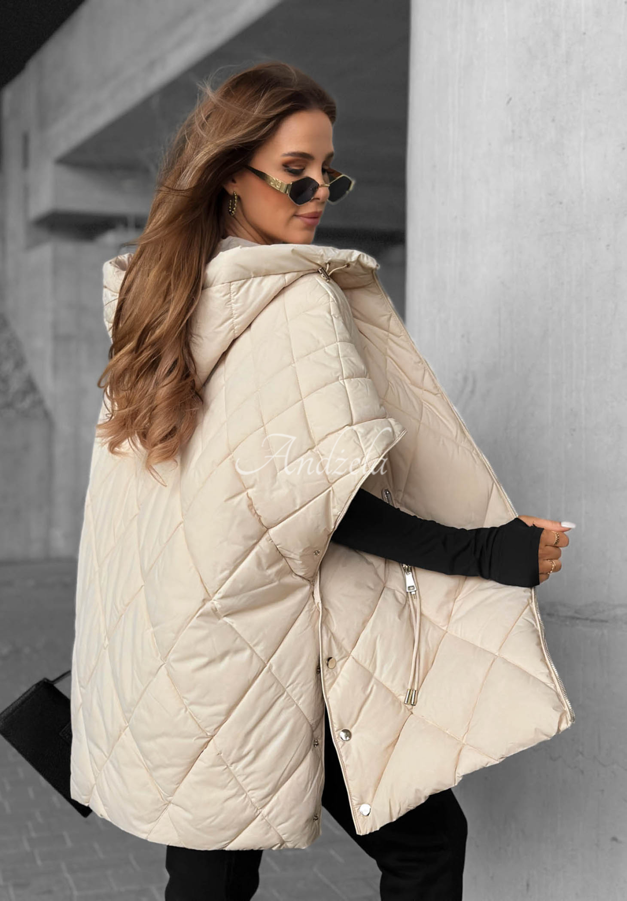 Oversize-Steppweste Daily Comfort Hell Beige