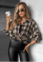 Hemd w kratę Cozy Edit Dunkelblau