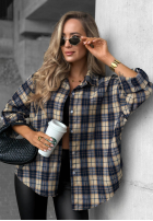 Hemd w kratę Cozy Edit Dunkelblau
