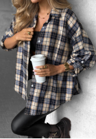 Hemd w kratę Cozy Edit Dunkelblau