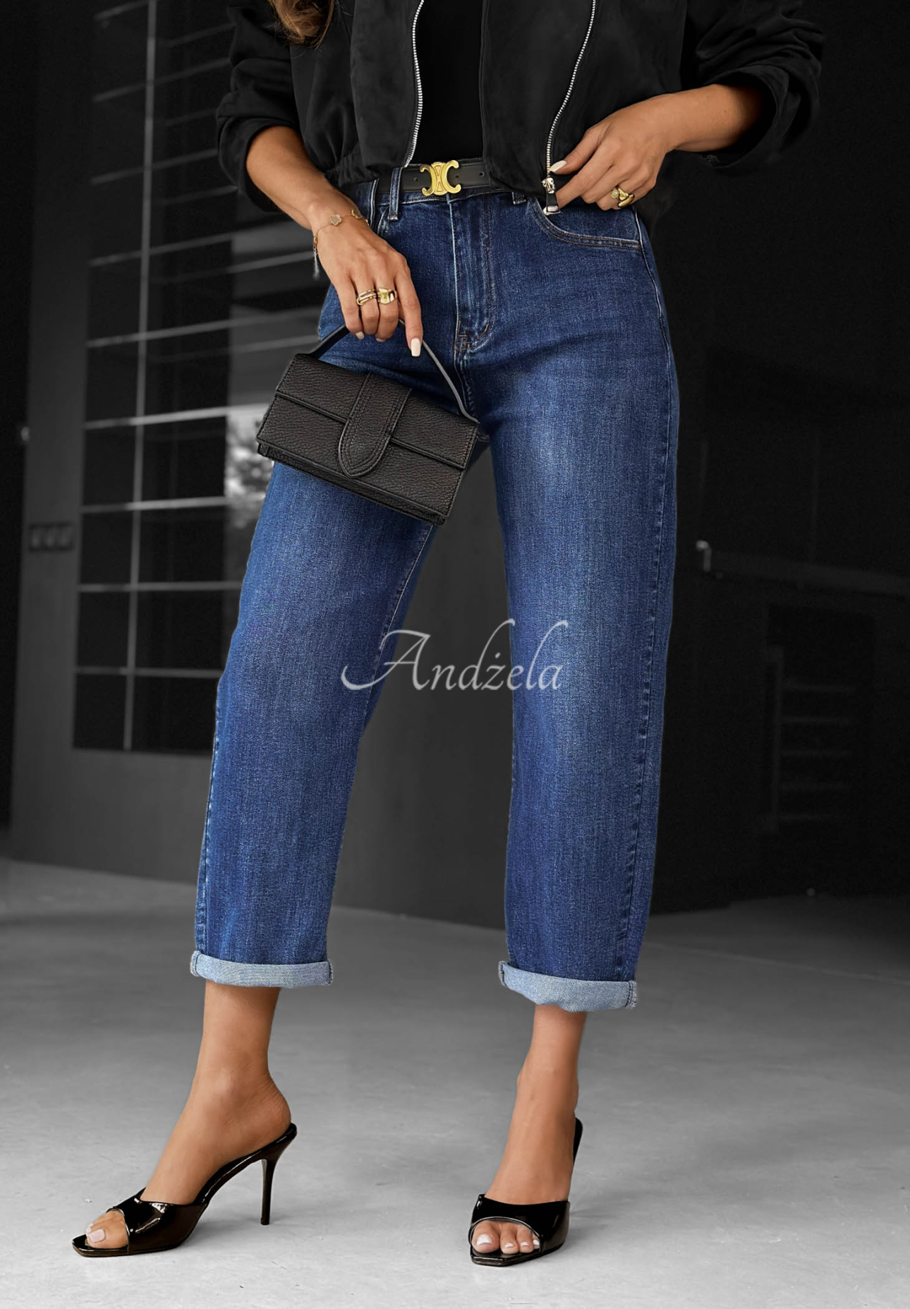 Jeans mom fit Just My Type Dunkelblau
