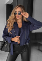 Krótka zamszowa Jacke Bikerjacke Daily Flow Schokoladenbraun