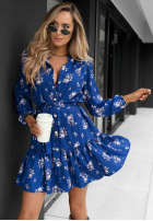 Koszulowa Kleid z falbanką Call My Name Burgunderrot