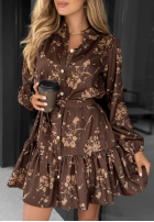 Koszulowa Kleid z falbanką Call My Name Burgunderrot