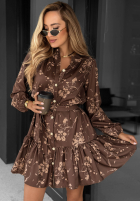 Koszulowa Kleid z falbanką Call My Name Burgunderrot