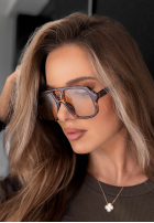 Brille przeciwsłoneczne w panterkę Natty Braun