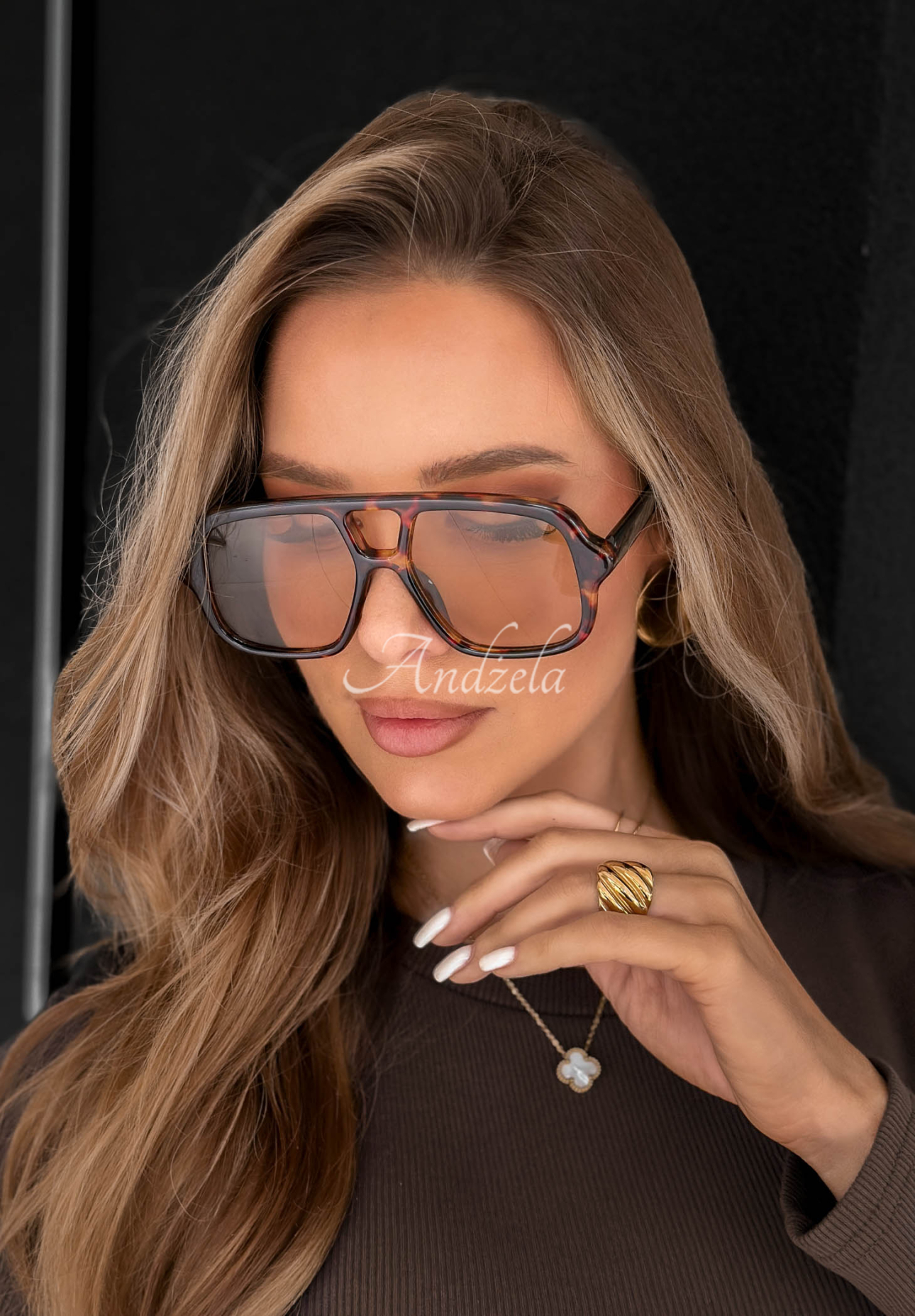 Sonnenbrille mit Leopardenmuster Natty Braun