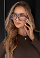 Brille przeciwsłoneczne w panterkę Natty Braun